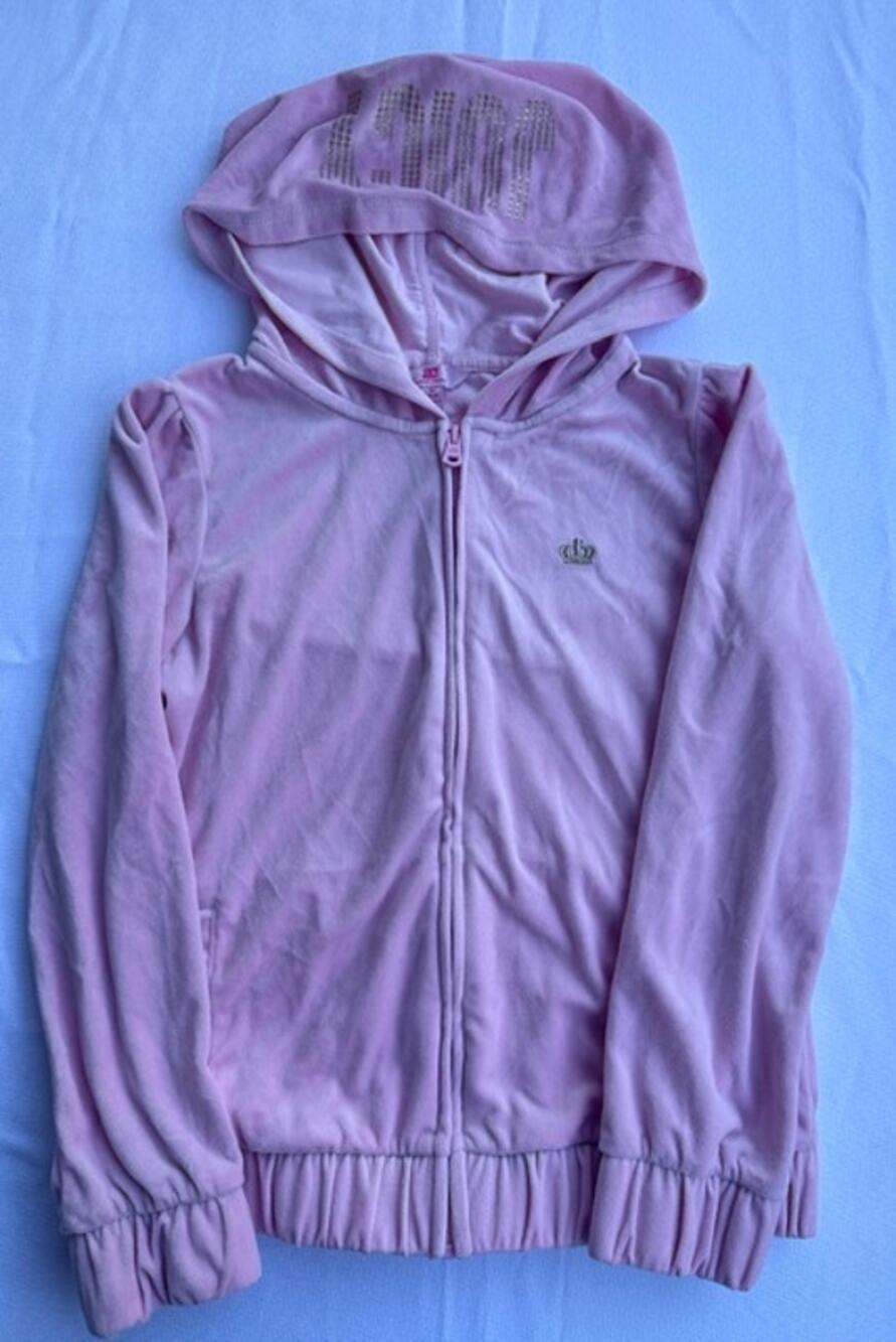 Juicy by Juicy Couture Pink Velour Zip Hoodie Kid's Size M (10-12)